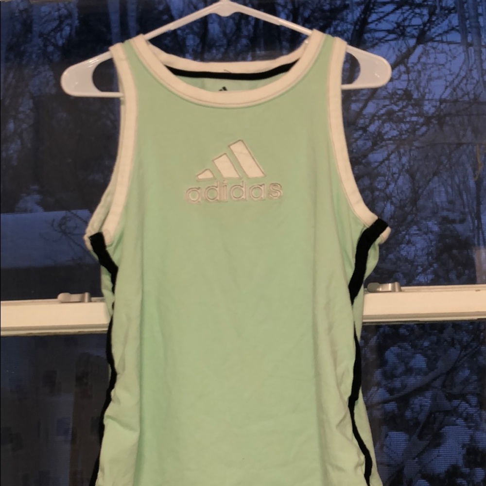 Mint green adidas top